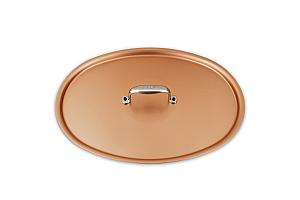 Signature Range 30 x 20cm Oval Copper Lid with Stainless Steel Handle For Casserole