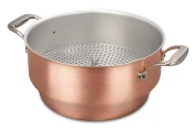 Cuiseur vapeur Signature Range 28 cm en cuivre avec poignées en acier inoxydable — 1