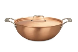 Signature Range 28cm Copper Wok with Stainless Steel Loop Handles — 4