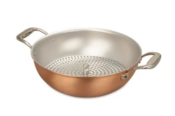 Signature Range 28cm Copper Wok with Stainless Steel Loop Handles — 2