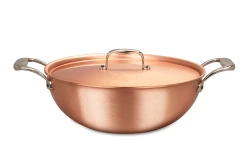Signature Range 28cm Copper Wok with Stainless Steel Loop Handles — 4
