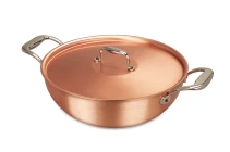 Signature Range 28cm Copper Wok with Stainless Steel Loop Handles — 3