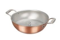 Signature Range 28cm Copper Wok with Stainless Steel Loop Handles — 2