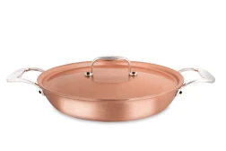 Signature Range 24cm Round Copper au Gratin Pan with Stainless Steel Loop Handles  — 3