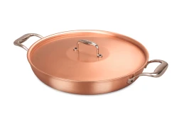 Signature Range 32cm Round Copper au Gratin Pan with Stainless Steel Loop Handles  — 2