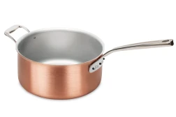 Signature Range 24cm Copper Saucepan with Stainless Steel Handle and Helper Handle — 1