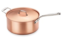 Signature Range 28cm Copper Saucepan with Stainless Steel Handle and Helper Handle — 2