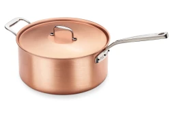 Signature Range 28cm Copper Saucepan with Stainless Steel Handle and Helper Handle — 2