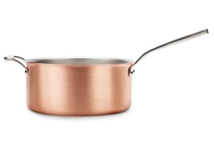 Signature Range 28cm Copper Saucepan with Stainless Steel Handle and Helper Handle — 3