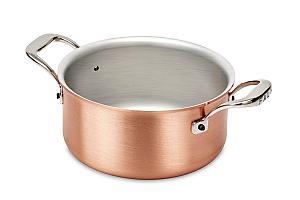 Signature Range 14cm Copper Casserole with Stainless Steel Handles