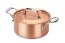 Signature Range 14cm Copper Casserole with Stainless Steel Handles — 2