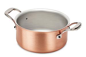 Signature Range 16cm Copper Casserole with Stainless Steel Handles