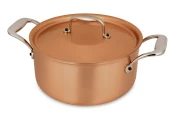 Signature Range 18cm Copper Casserole with Stainless Steel Handles — 2