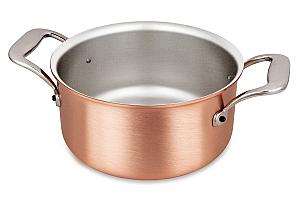 Signature Range 20cm Copper Casserole with Stainless Steel Handles