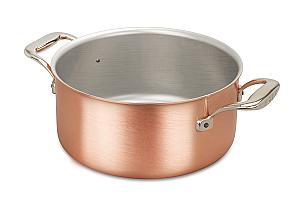 Signature Range 24cm Copper Casserole with Stainless Steel Handles
