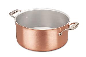 Signature Range 28cm Copper Casserole with Stainless Steel Handles