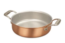 Gamma Signature Rondeau in rame da 24 cm con manici in acciaio inossidabile — 1