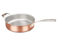 Signature Range 28cm Copper Sauté Pan with Stainless Steel Handle and Helper Handle — 1