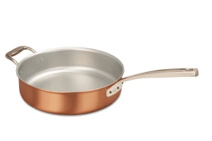Signature Range 28cm Copper Sauté Pan with Stainless Steel Handle and Helper Handle — 1