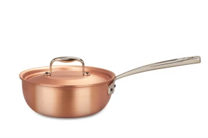 Signature Range 18cm Copper Saucier Pan with Stainless Steel Handle — 3