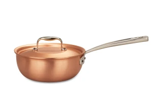 Signature Range 18cm Copper Saucier Pan with Stainless Steel Handle — 3