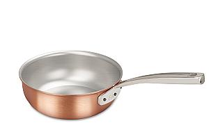 Signature Range 20cm Copper Saucier Pan with Stainless Steel Handle