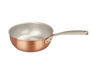 Signature Range 24cm Copper Saucier Pan with Stainless Steel Handle — 1