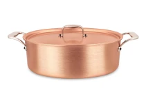 Signature Range 30 x 20cm Oval Copper Casserole with Stainless Steel Handles — 3