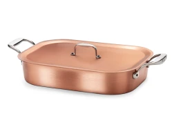 Signature Range 35 x 23cm Copper Roasting Pan with Stainless Steel Handles — 2