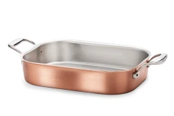 Signature Range 35 x 23cm Copper Roasting Pan with Stainless Steel Handles — 1