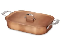 Signature Range 35 x 23cm Copper Roasting Pan with Stainless Steel Handles — 2