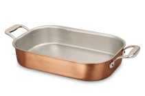Signature Range 35 x 23cm Copper Roasting Pan with Stainless Steel Handles — 1