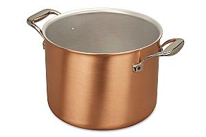 Signature Range 24cm Copper Cauldron with Stainless Steel Handles