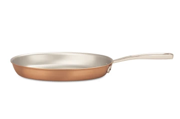 Signature Range 30 x 20cm Oval Copper Frying Pan with Stainless Steel Handle — 2
