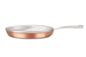 Signature Range 30 x 20cm Oval Copper Frying Pan with Stainless Steel Handle — 2