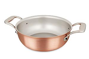 Signature Range 20cm Copper Stew Pan with Stainless Steel Handles