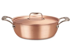 Signature Range 24cm Copper Stew Pan with Stainless Steel Handles — 3