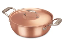 Signature Range 24cm Copper Stew Pan with Stainless Steel Handles — 2