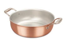 Signature Range 28cm Copper Stew Pan with Stainless Steel Handles — 1