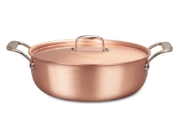 Signature Range 28cm Copper Stew Pan with Stainless Steel Handles — 3