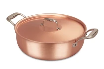 Signature Range 28cm Copper Stew Pan with Stainless Steel Handles — 2