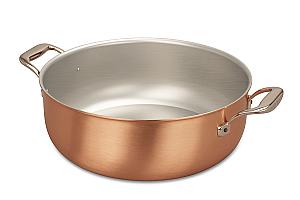 Signature Range 32cm Copper Stew Pan with Stainless Steel Handles
