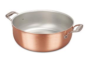 Signature Range 32cm Copper Stew Pan with Stainless Steel Handles