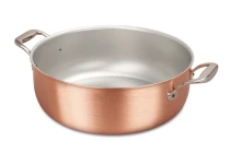 Signature Range 32cm Copper Stew Pan with Stainless Steel Handles — 1
