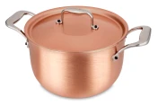 Gamme Signature Marmite en cuivre de 24 cm avec poignées en acier inoxydable — 2