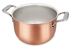 Signature Range 24cm Copper Pot au Feu with Stainless Steel Handles