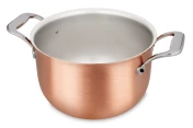Gamme Signature Marmite en cuivre de 24 cm avec poignées en acier inoxydable — 1