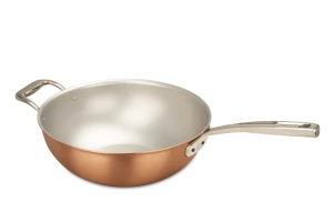 Signature Range 28cm Copper Wok with Stainless Steel Handle and Helper Handle — 1