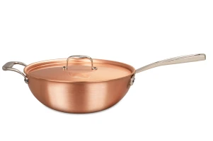 Signature Range 28cm Copper Wok with Stainless Steel Handle and Helper Handle — 4