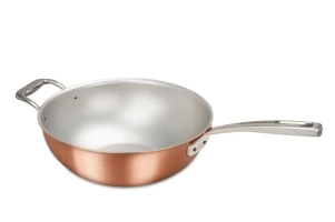 Signature Range 28cm Copper Wok with Stainless Steel Handle and Helper Handle — 1